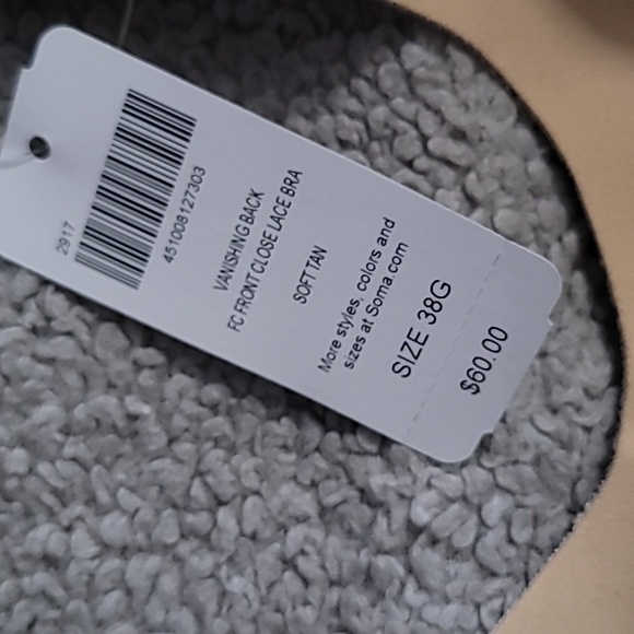 FIRMNWT Soma Vanishing Back Full Coverage Front Closure Lace Bra Size 36 DDDD/G - Picture 4 of 6